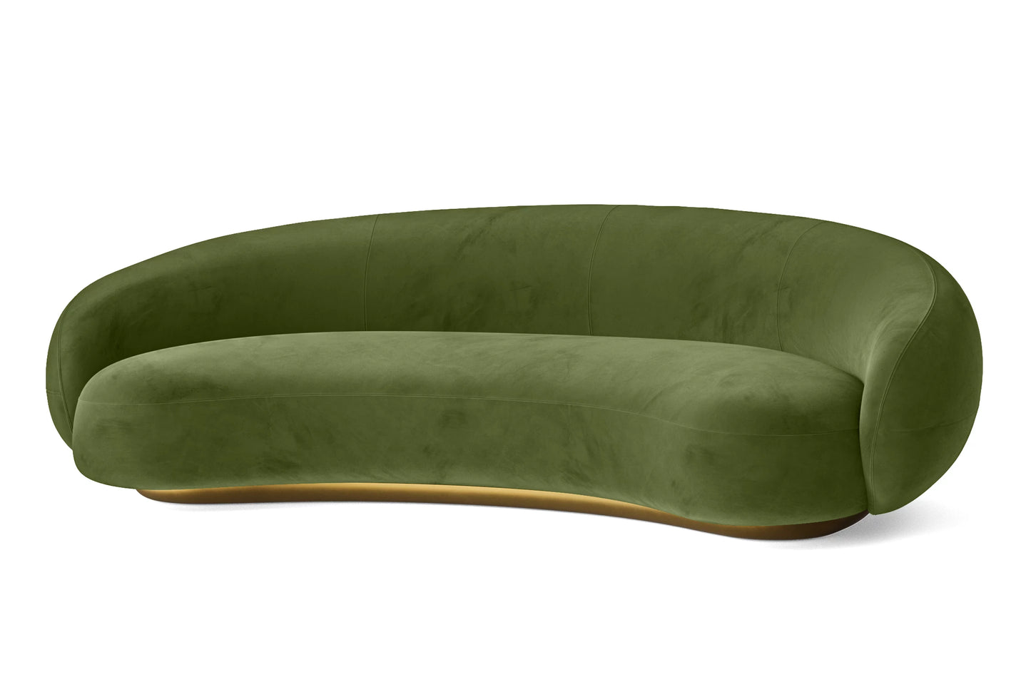 Elkton 4 Seater Sofa Lime Velvet