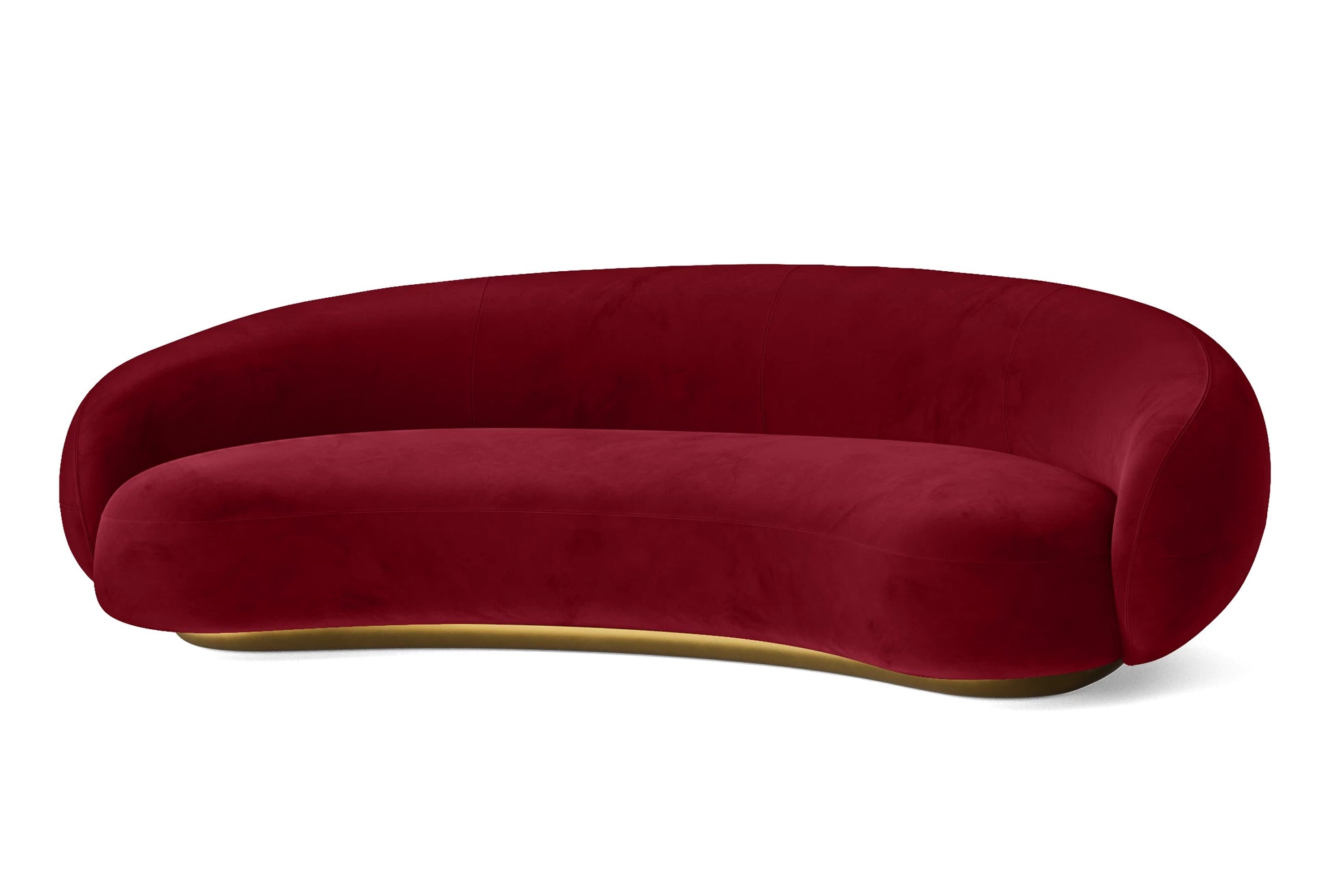 Elkton 4 Seater Sofa Red Velvet