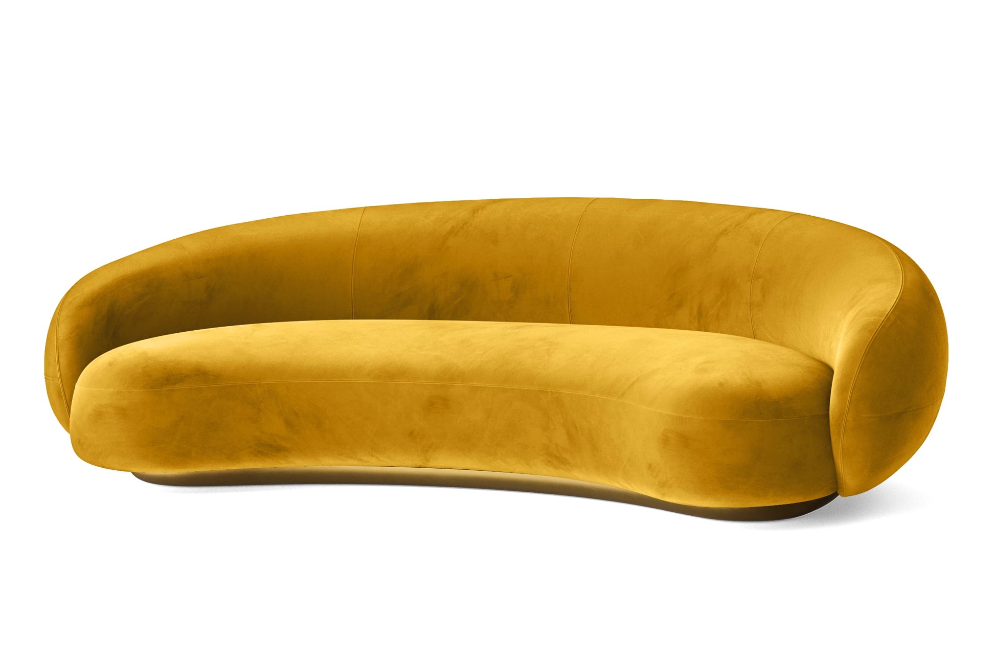 Elkton 4 Seater Sofa Yellow Velvet