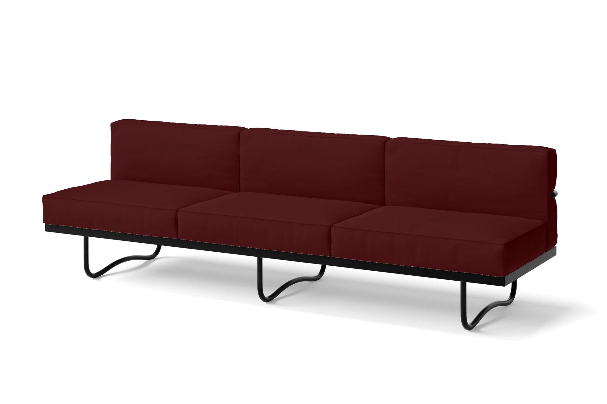 Emilia 3 Seater Sofa Red Leather