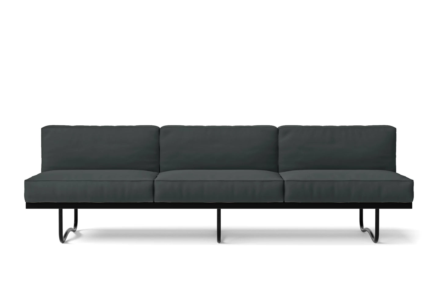 Emilia 3 Seater Sofa Slate Leather