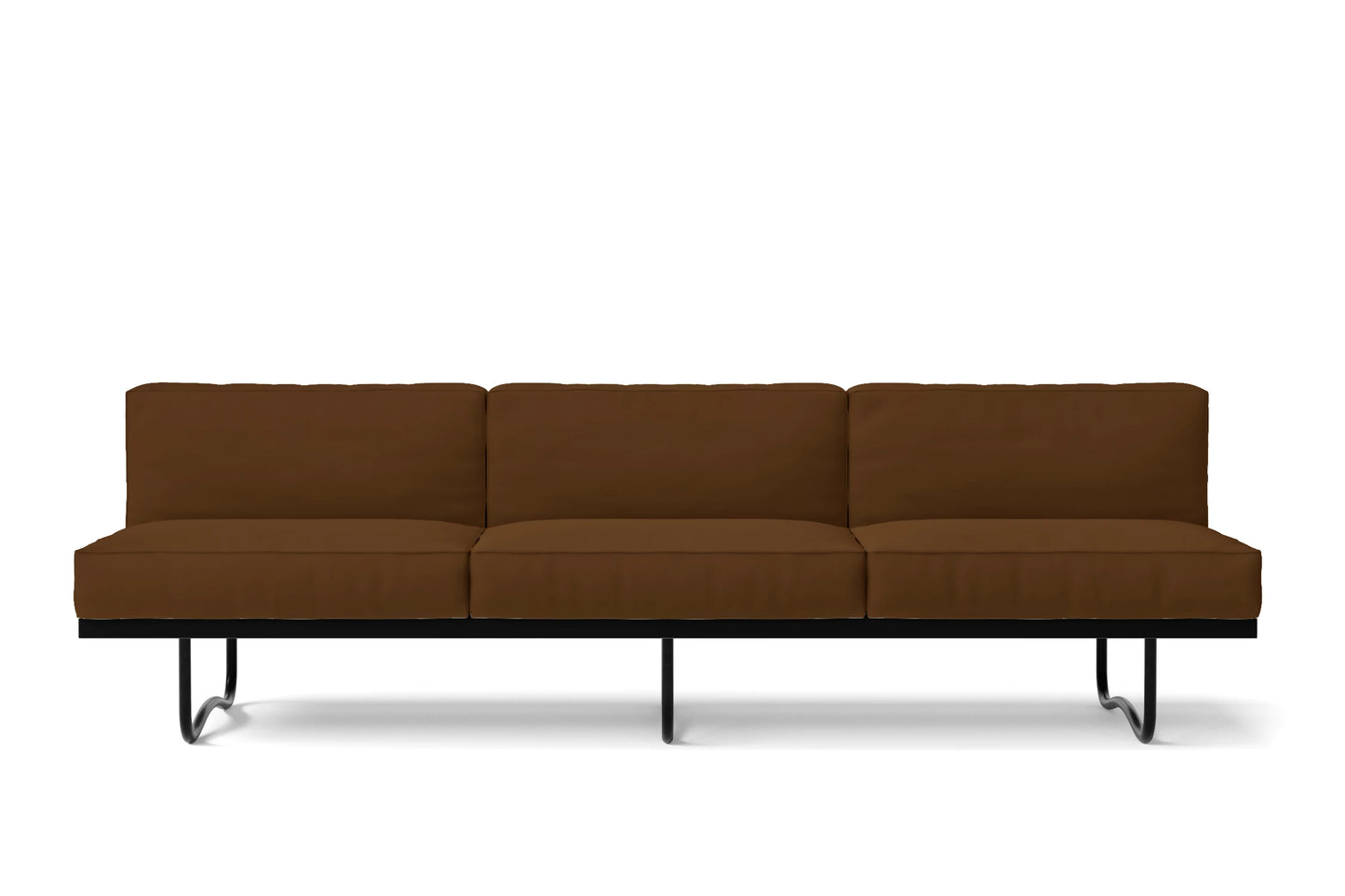 Emilia 3 Seater Sofa Walnut Brown Leather