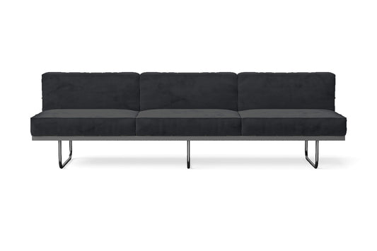 Emilia 3 Seater Sofa Dark Grey Velvet