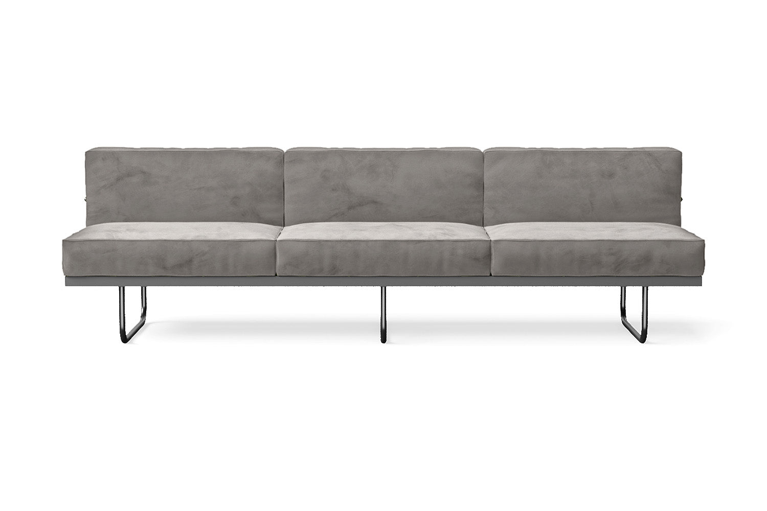 Emilia 3 Seater Sofa Grey Velvet