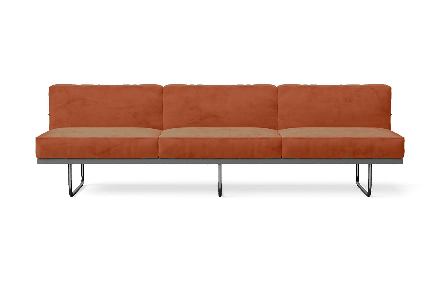 Emilia 3 Seater Sofa Orange Velvet