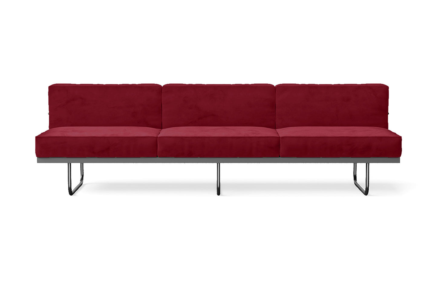 Emilia 3 Seater Sofa Red Velvet