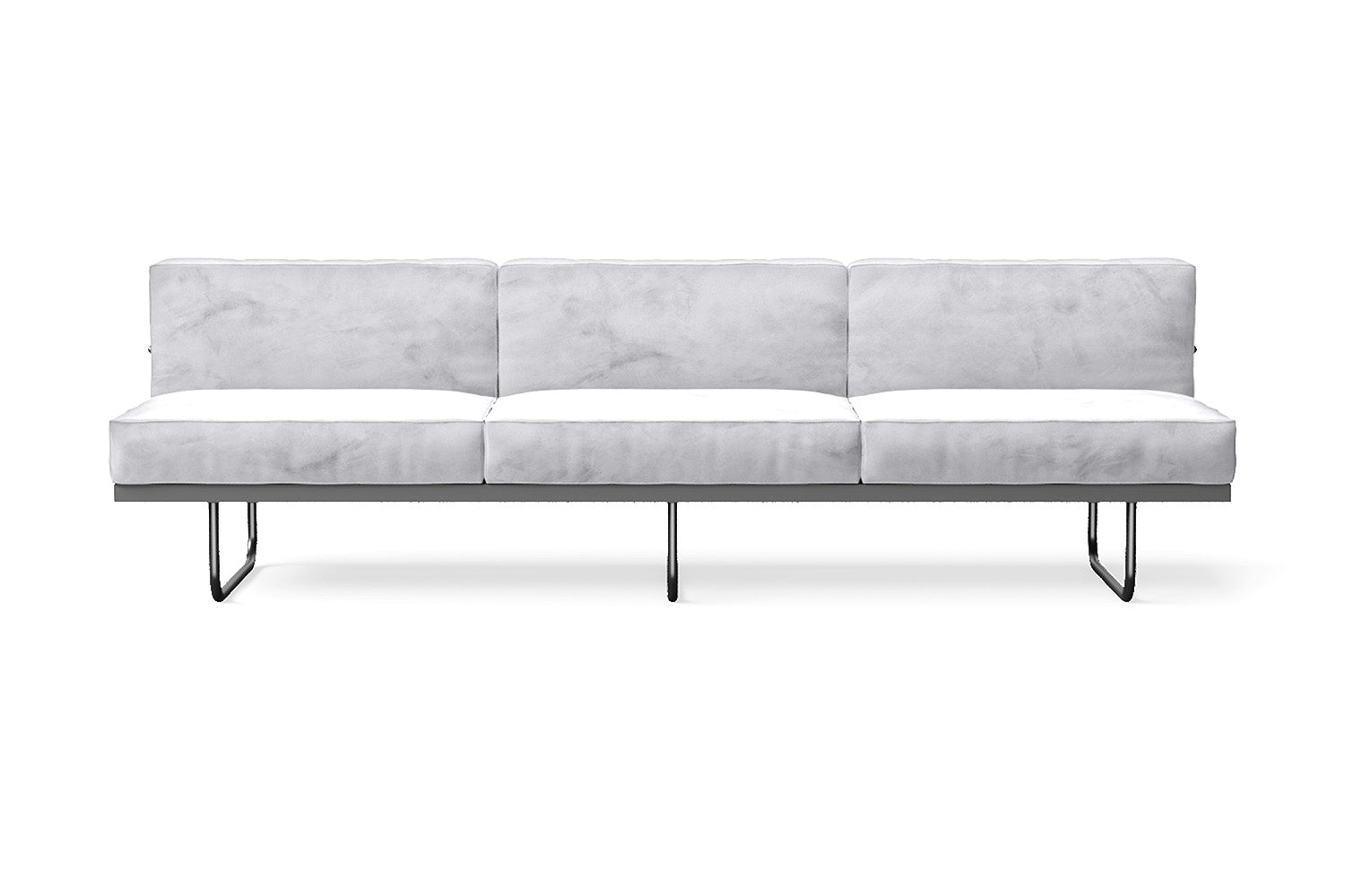 Emilia 3 Seater Sofa Silver Velvet