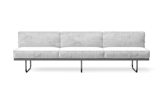 Emilia 3 Seater Sofa White Velvet