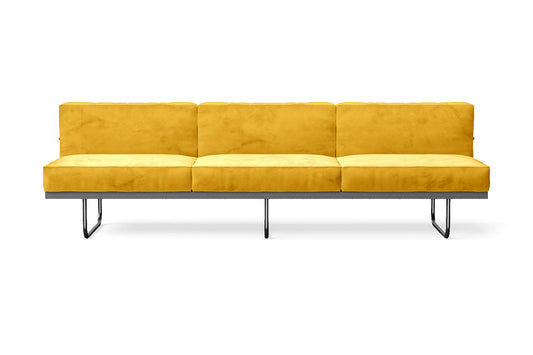 Emilia 3 Seater Sofa Yellow Velvet