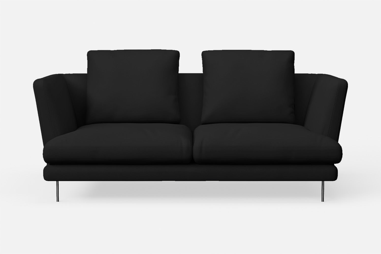 Faenza 2 Seater Sofa Black Leather