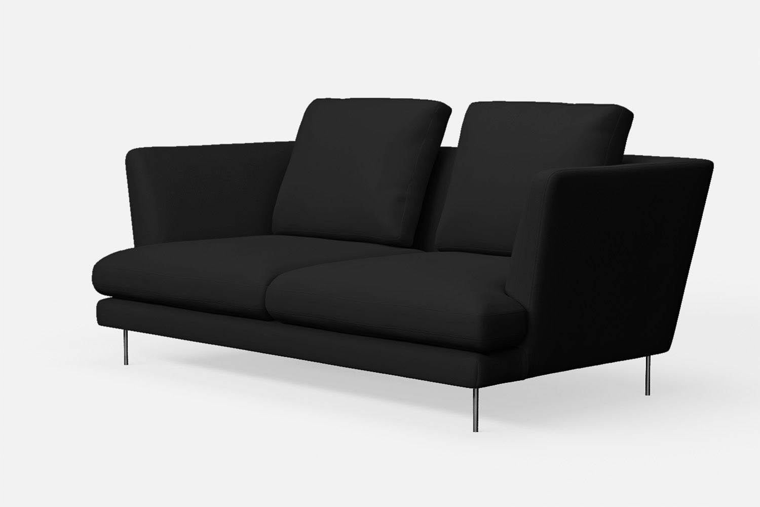 Faenza 2 Seater Sofa Black Leather