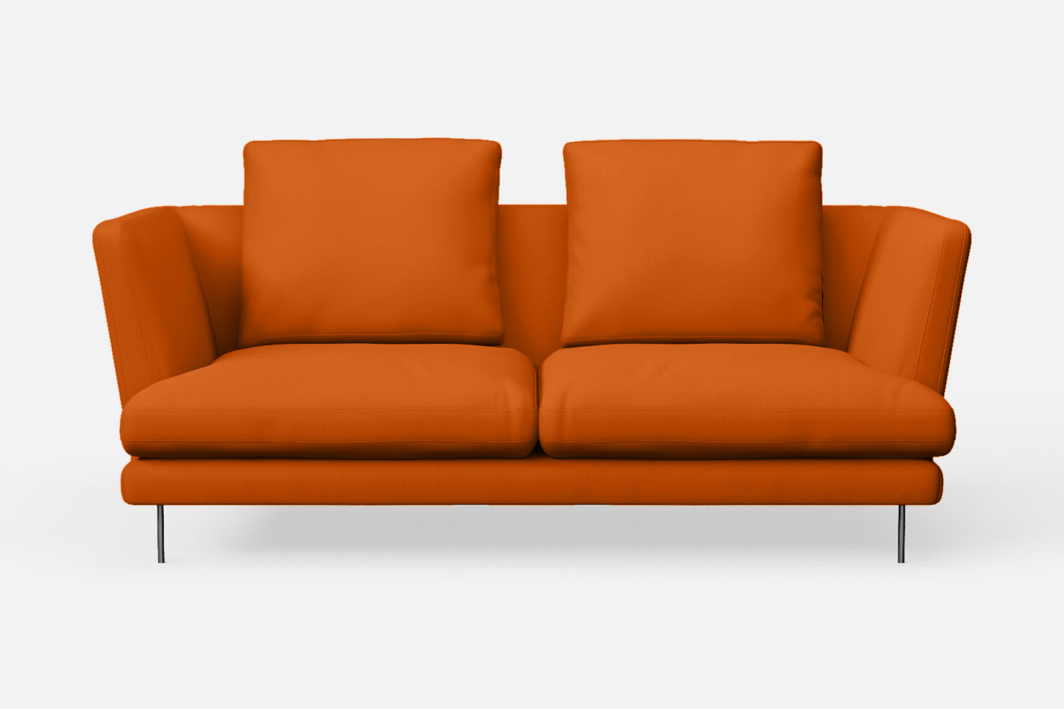 Faenza 2 Seater Sofa Orange Leather