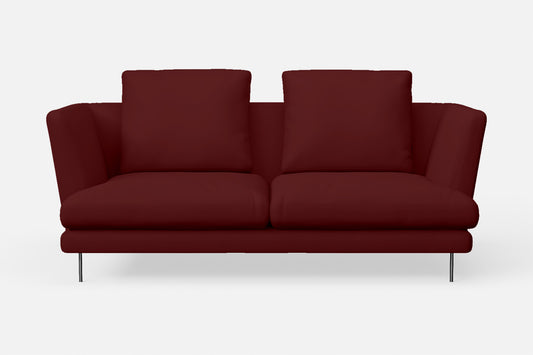 Faenza 2 Seater Sofa Red Leather