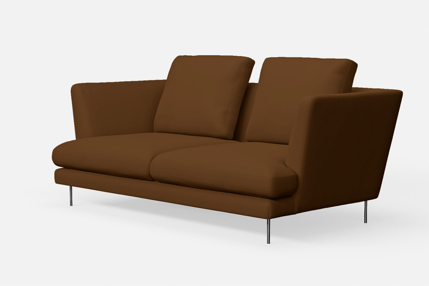 Faenza 2 Seater Sofa Walnut Brown Leather