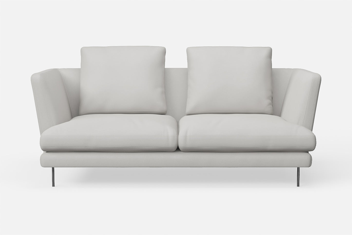 Faenza 2 Seater Sofa White Leather