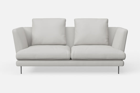 Faenza 2 Seater Sofa White Leather