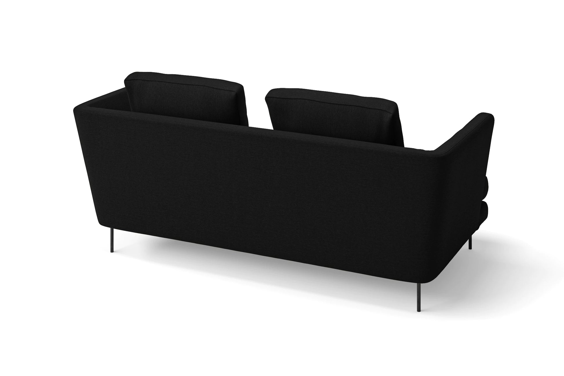 Faenza 2 Seater Sofa Black Linen Fabric