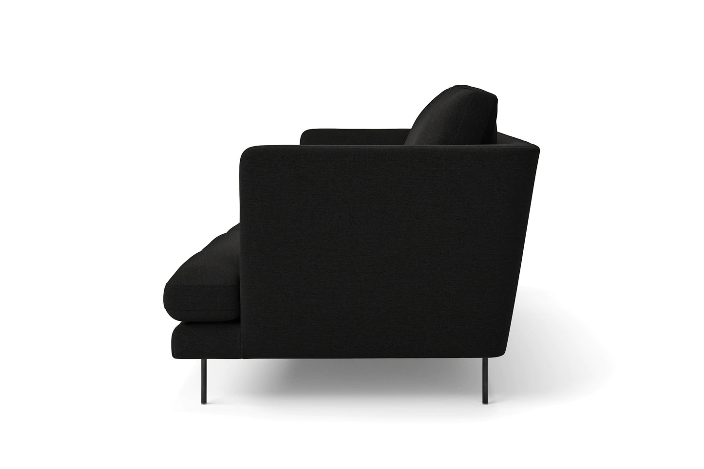 Faenza 2 Seater Sofa Black Linen Fabric