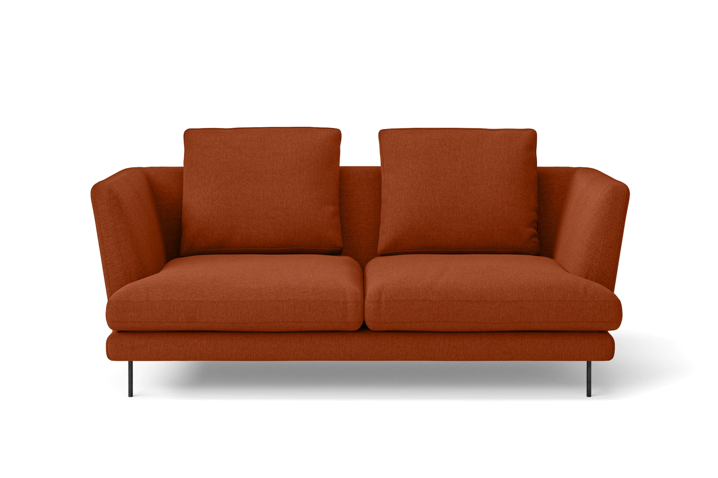 Faenza 2 Seater Sofa Orange Linen Fabric