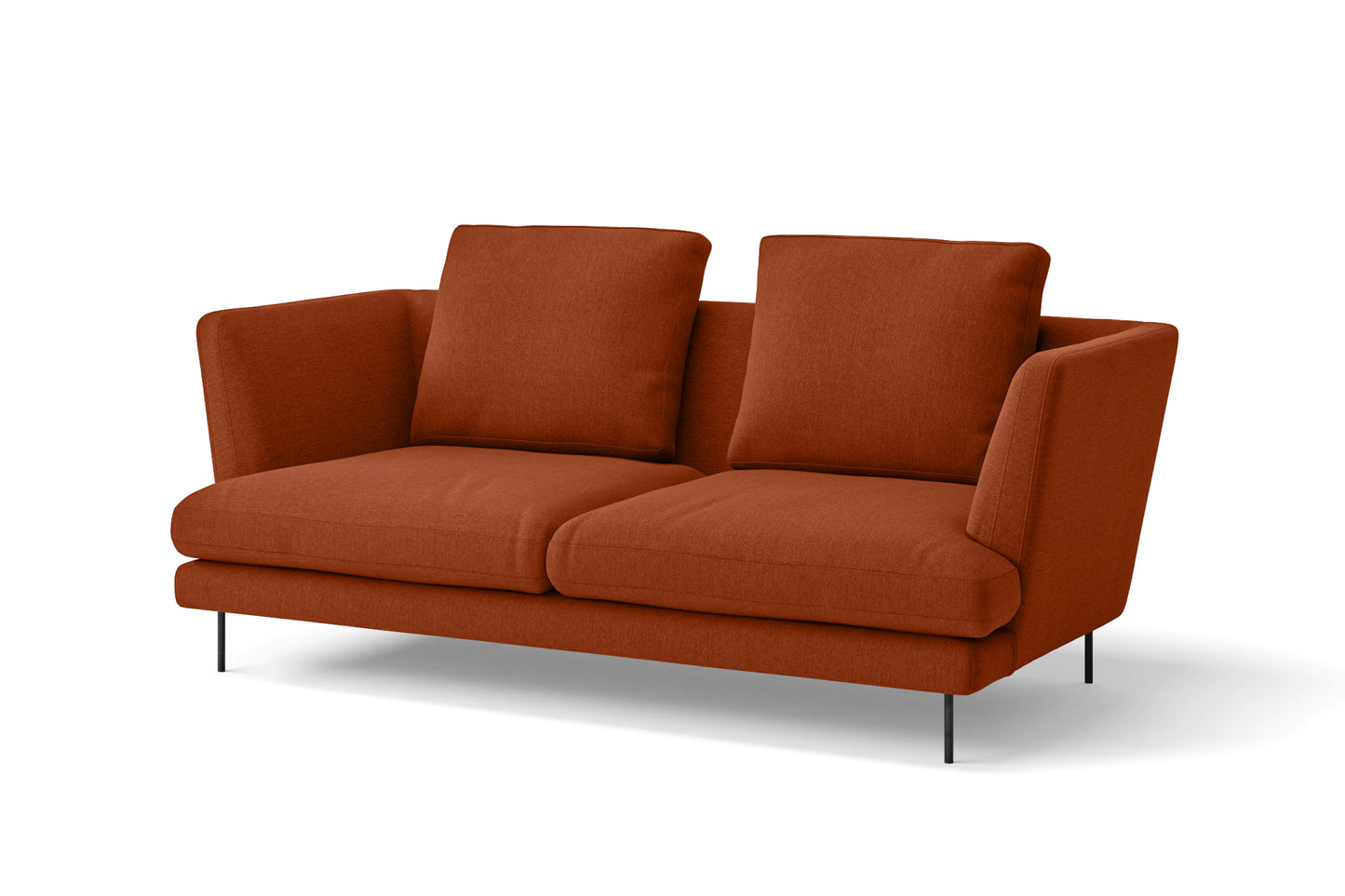 Faenza 2 Seater Sofa Orange Linen Fabric