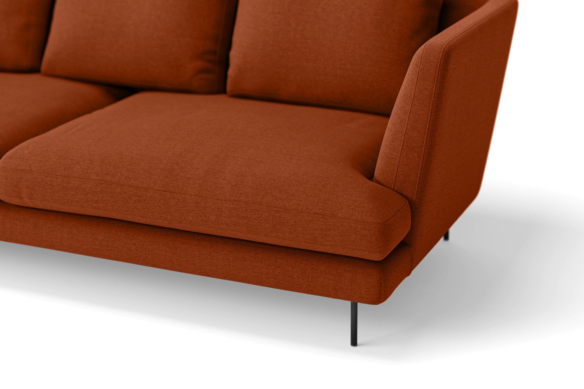 Faenza 2 Seater Sofa Orange Linen Fabric