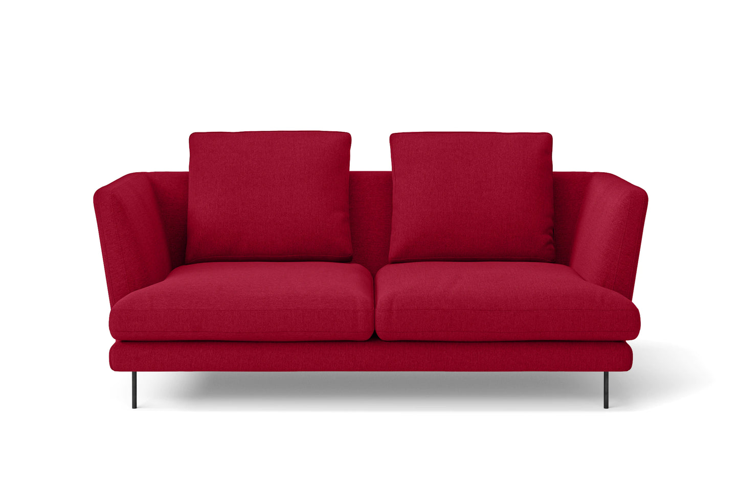 Faenza 2 Seater Sofa Red Linen Fabric