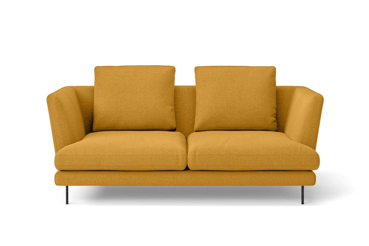 Faenza 2 Seater Sofa Yellow Linen Fabric