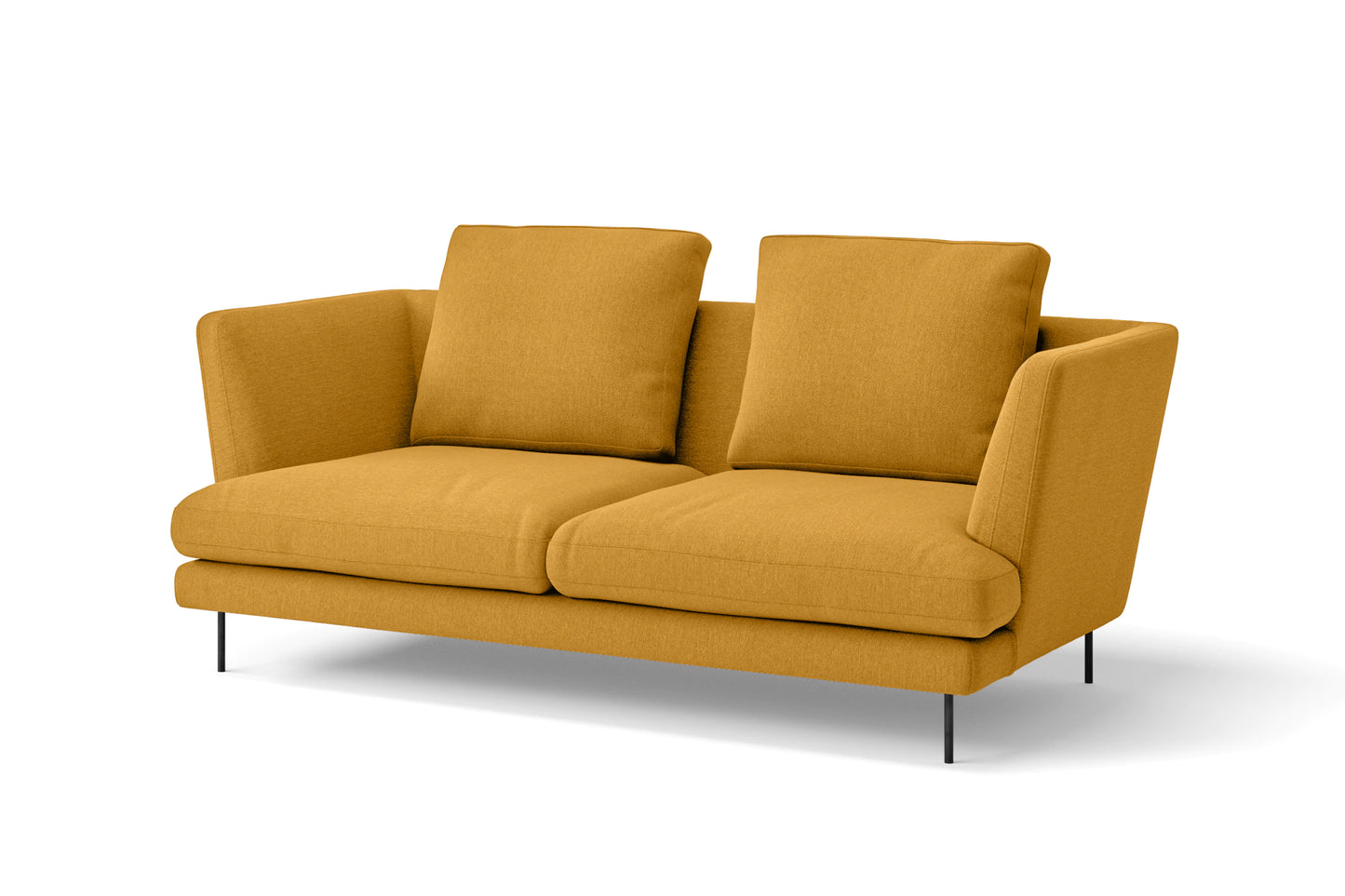 Faenza 2 Seater Sofa Yellow Linen Fabric