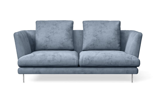 Faenza 2 Seater Sofa Baby Blue Velvet