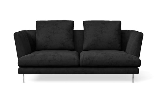 Faenza 2 Seater Sofa Black Velvet