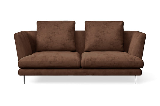 Faenza 2 Seater Sofa Coffee Brown Velvet