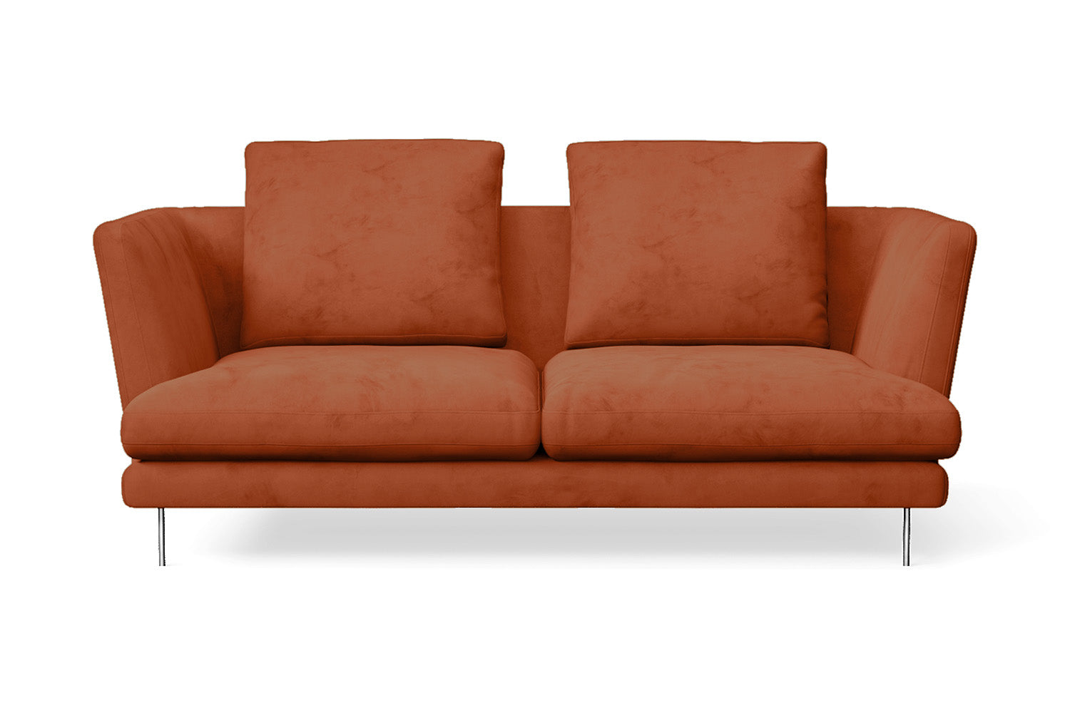 Faenza 2 Seater Sofa Orange Velvet