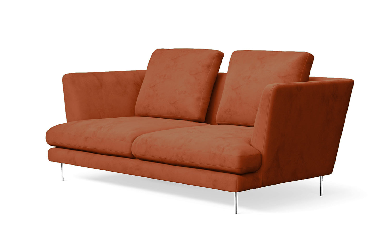 Faenza 2 Seater Sofa Orange Velvet