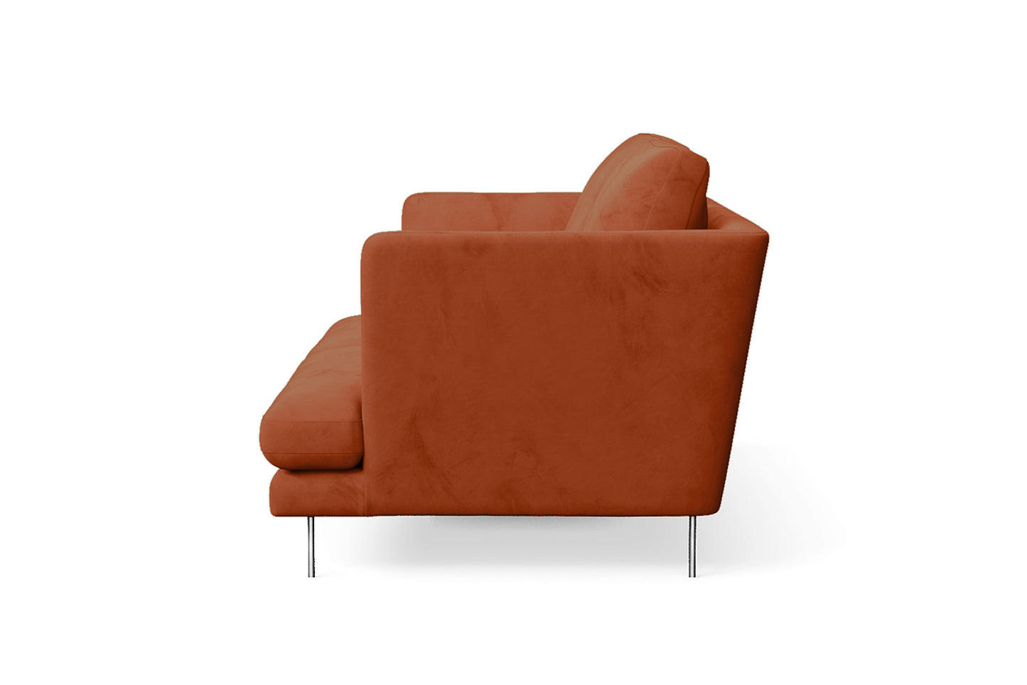 Faenza 2 Seater Sofa Orange Velvet