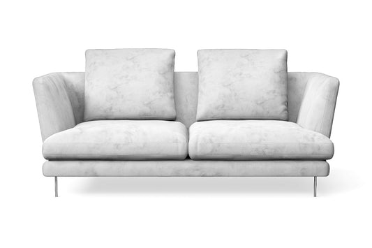 Faenza 2 Seater Sofa White Velvet