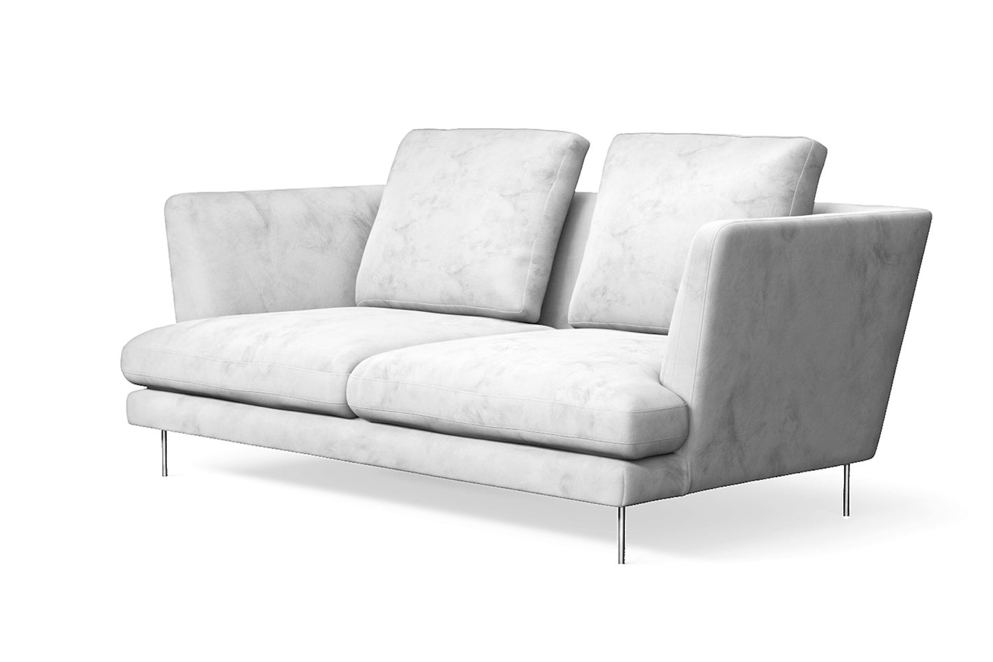 Faenza 2 Seater Sofa White Velvet