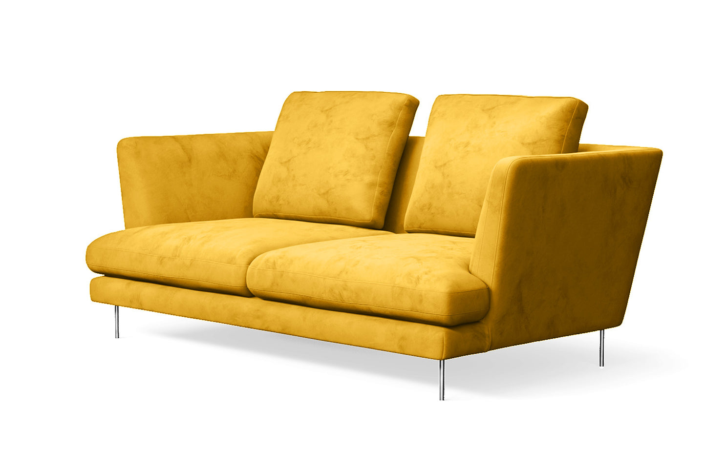 Faenza 2 Seater Sofa Yellow Velvet