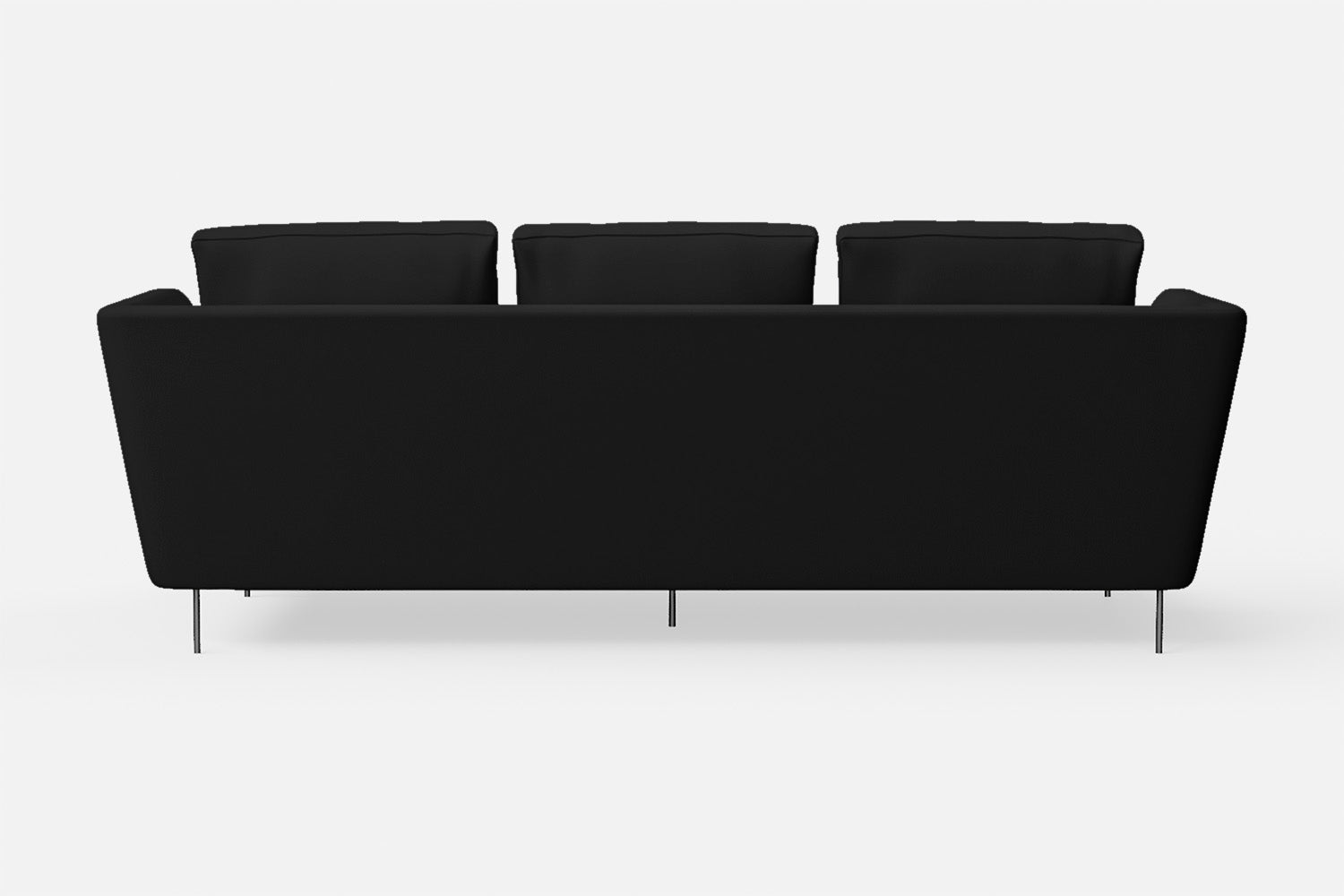 Faenza 3 Seater Sofa Black Leather