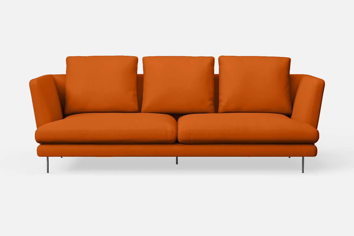 Faenza 3 Seater Sofa Orange Leather