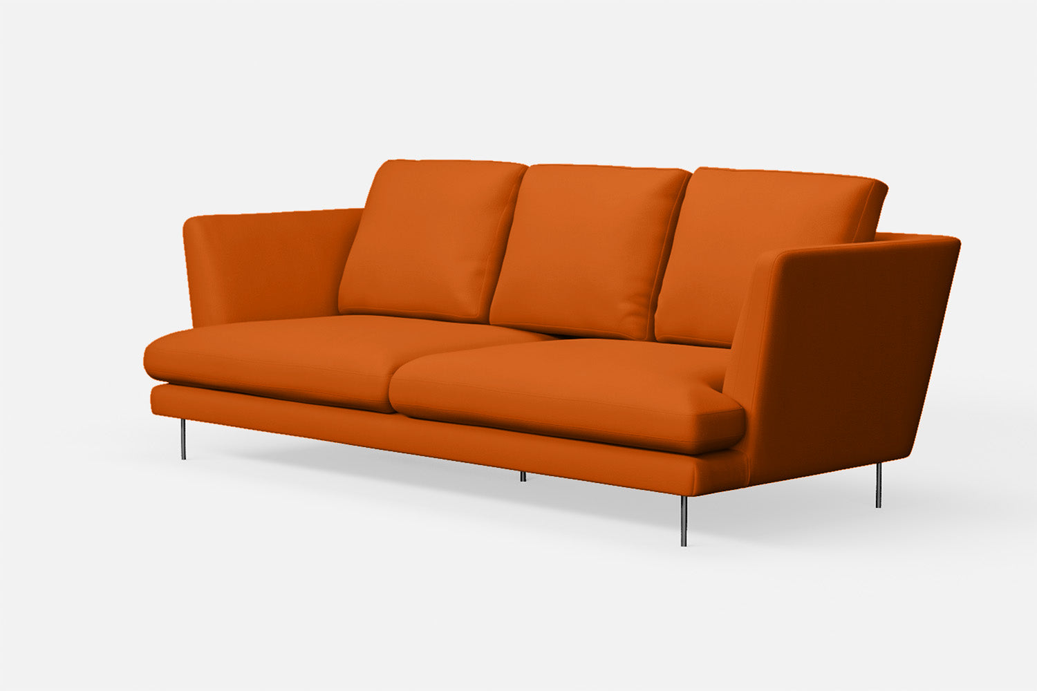 Faenza 3 Seater Sofa Orange Leather