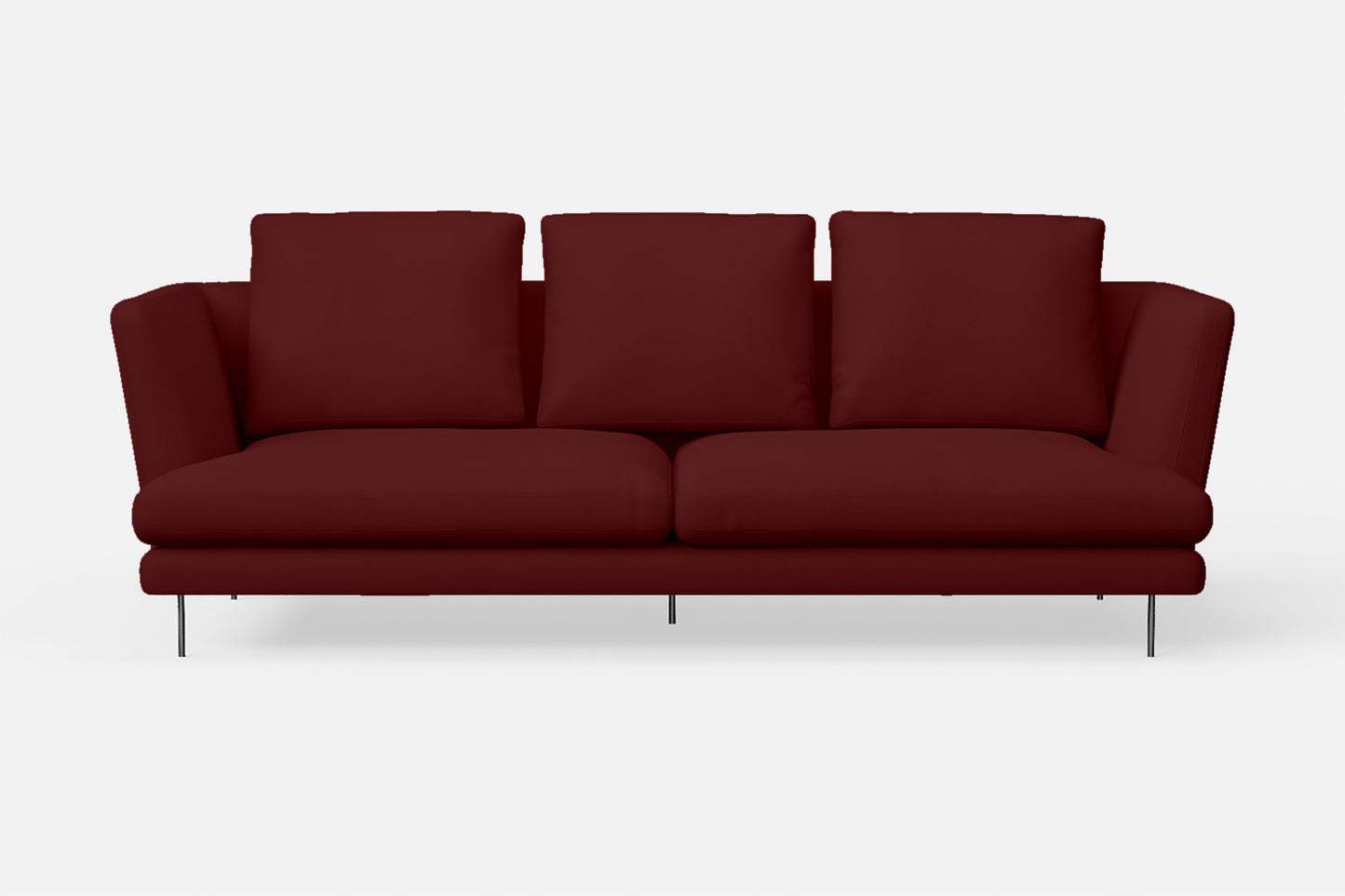 Faenza 3 Seater Sofa Red Leather