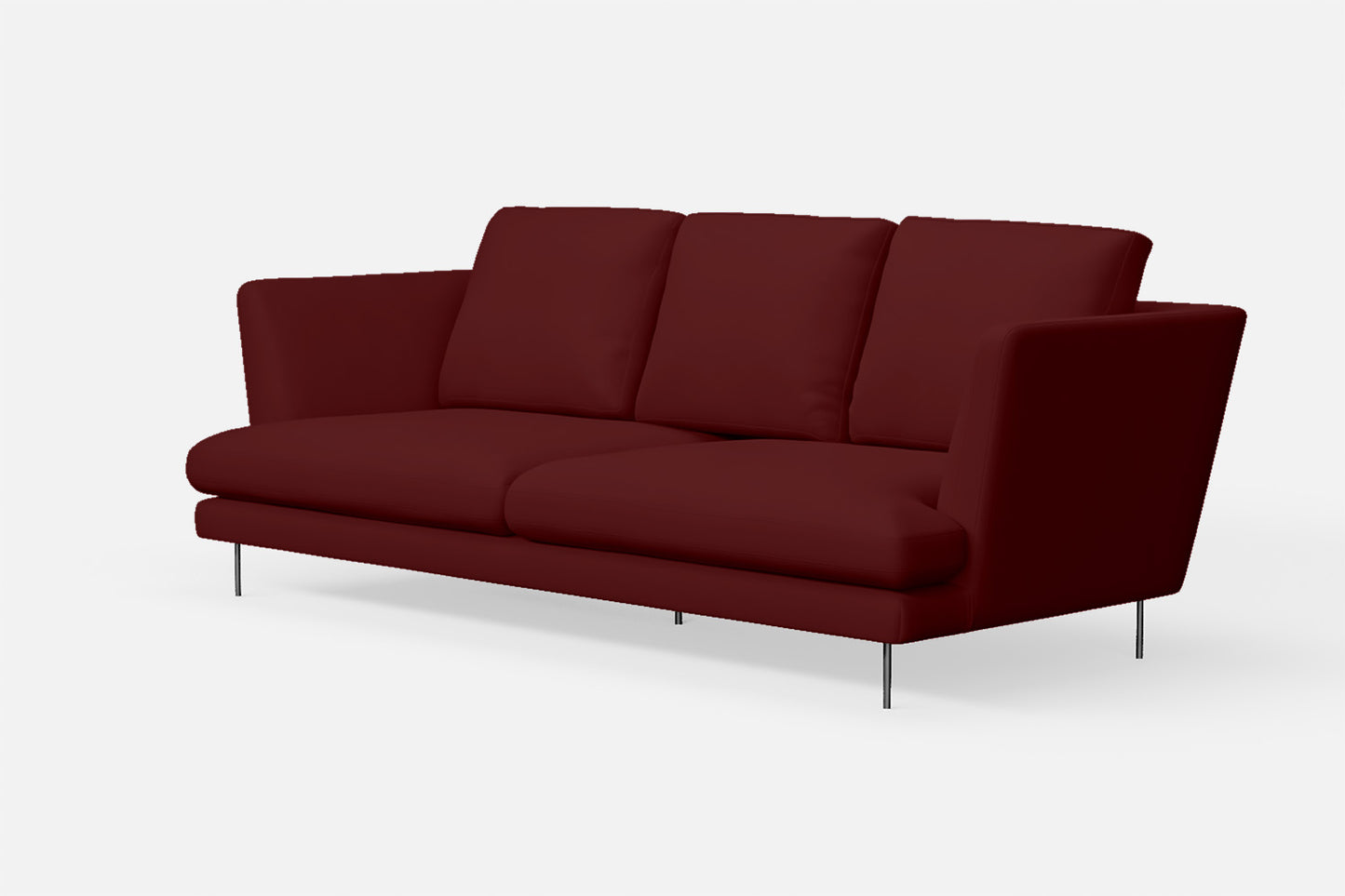 Faenza 3 Seater Sofa Red Leather