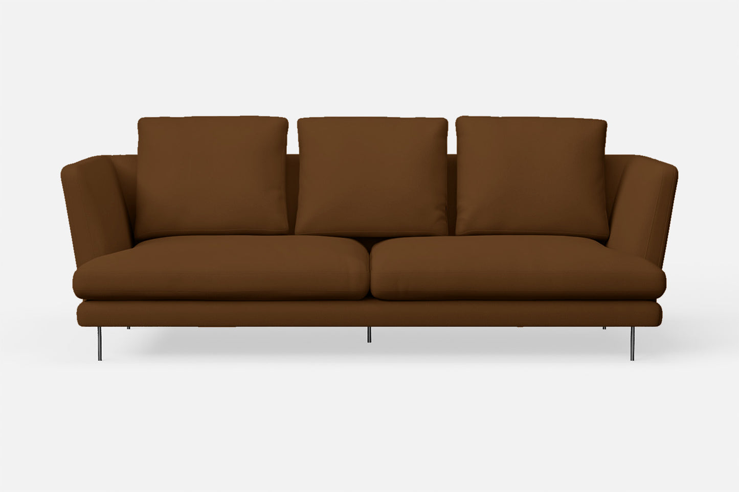 Faenza 3 Seater Sofa Walnut Brown Leather