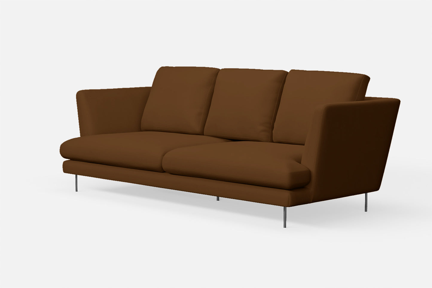 Faenza 3 Seater Sofa Walnut Brown Leather