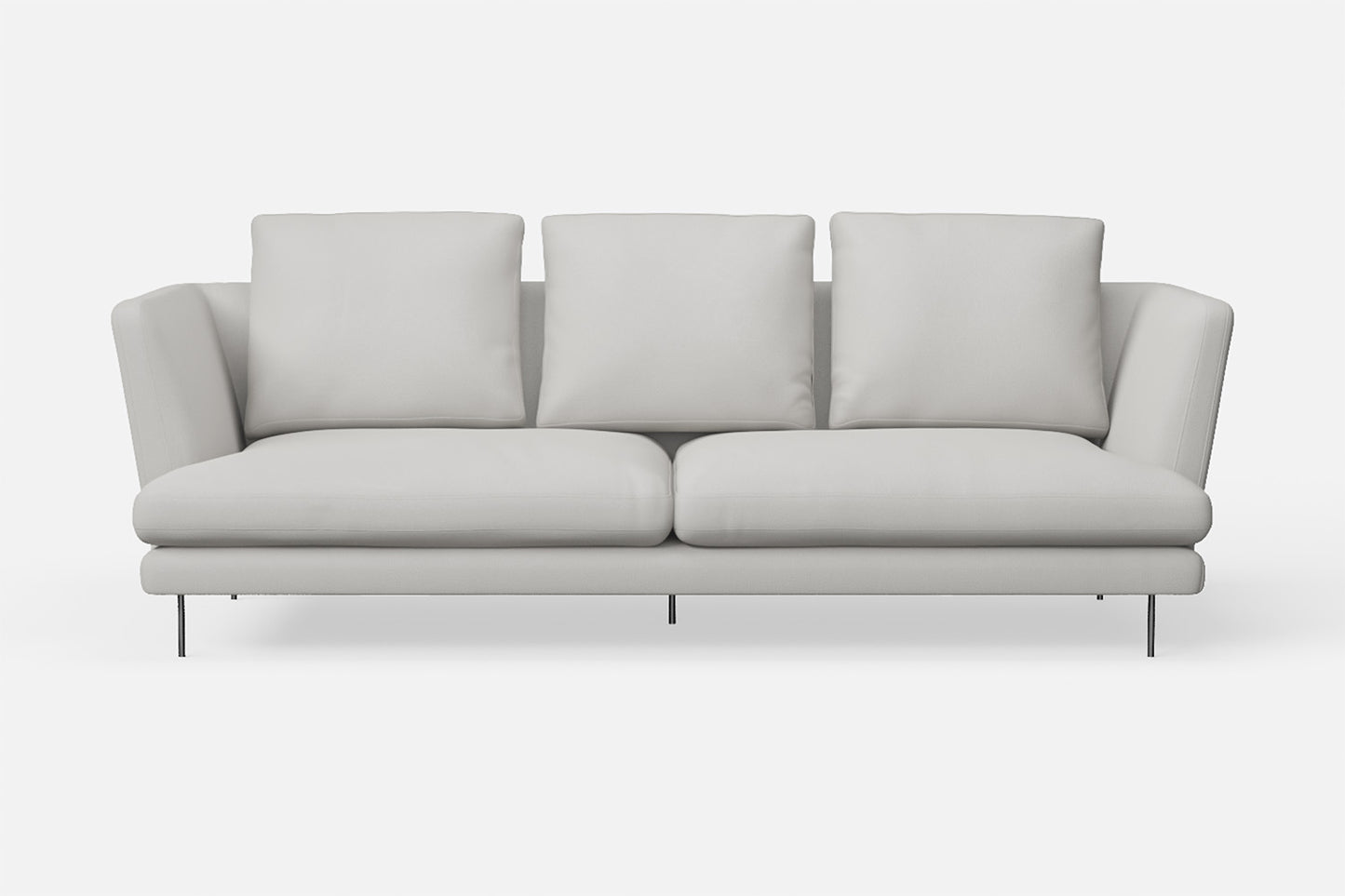 Faenza 3 Seater Sofa White Leather