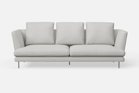 Faenza 3 Seater Sofa White Leather