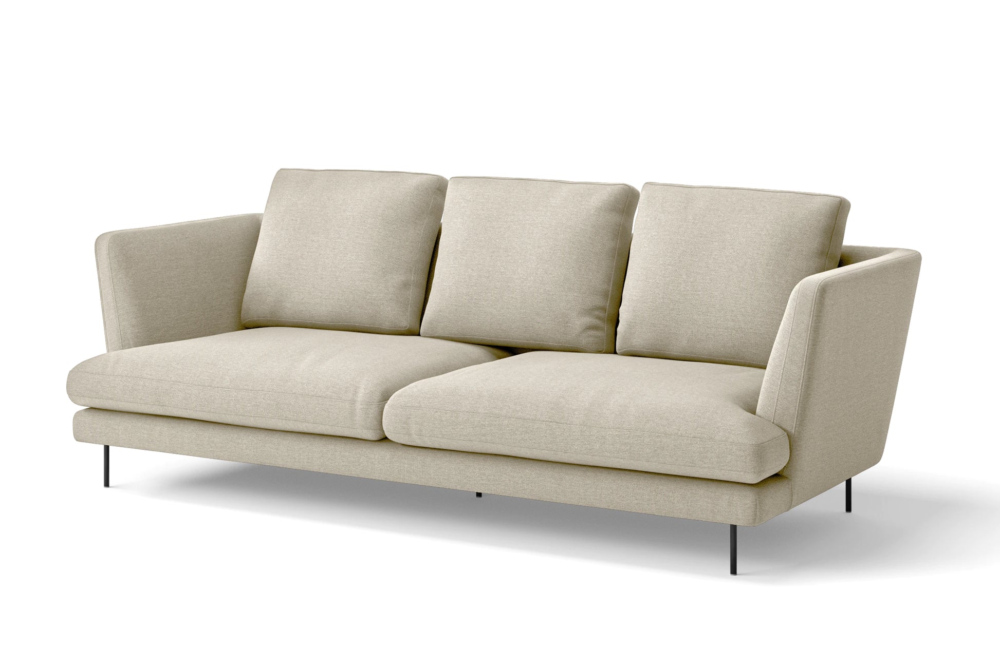 Faenza 3 Seater Sofa Cream Linen Fabric