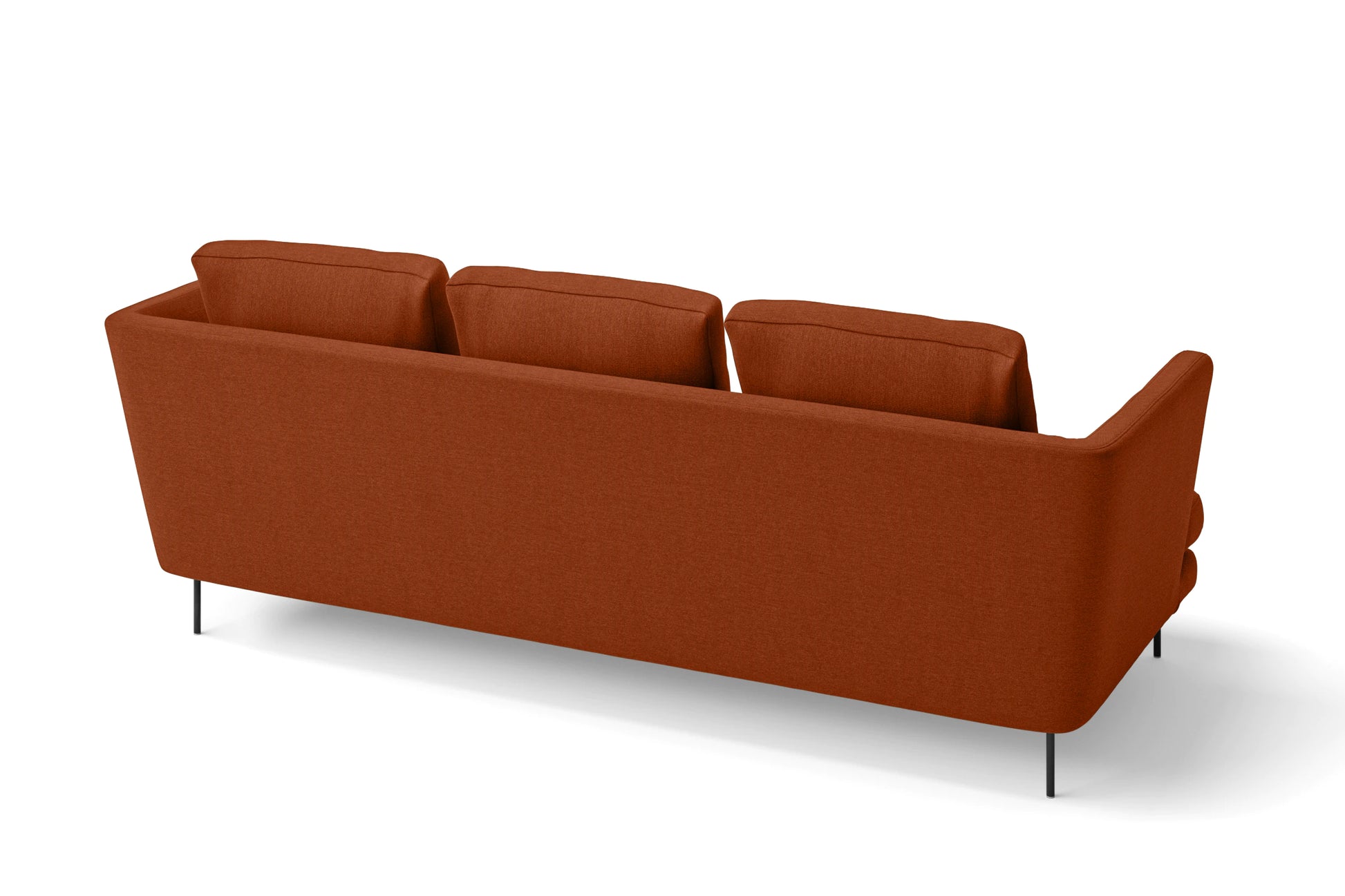 Faenza 3 Seater Sofa Orange Linen Fabric