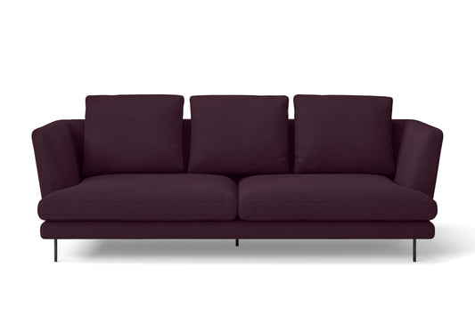 Faenza 3 Seater Sofa Purple Linen Fabric