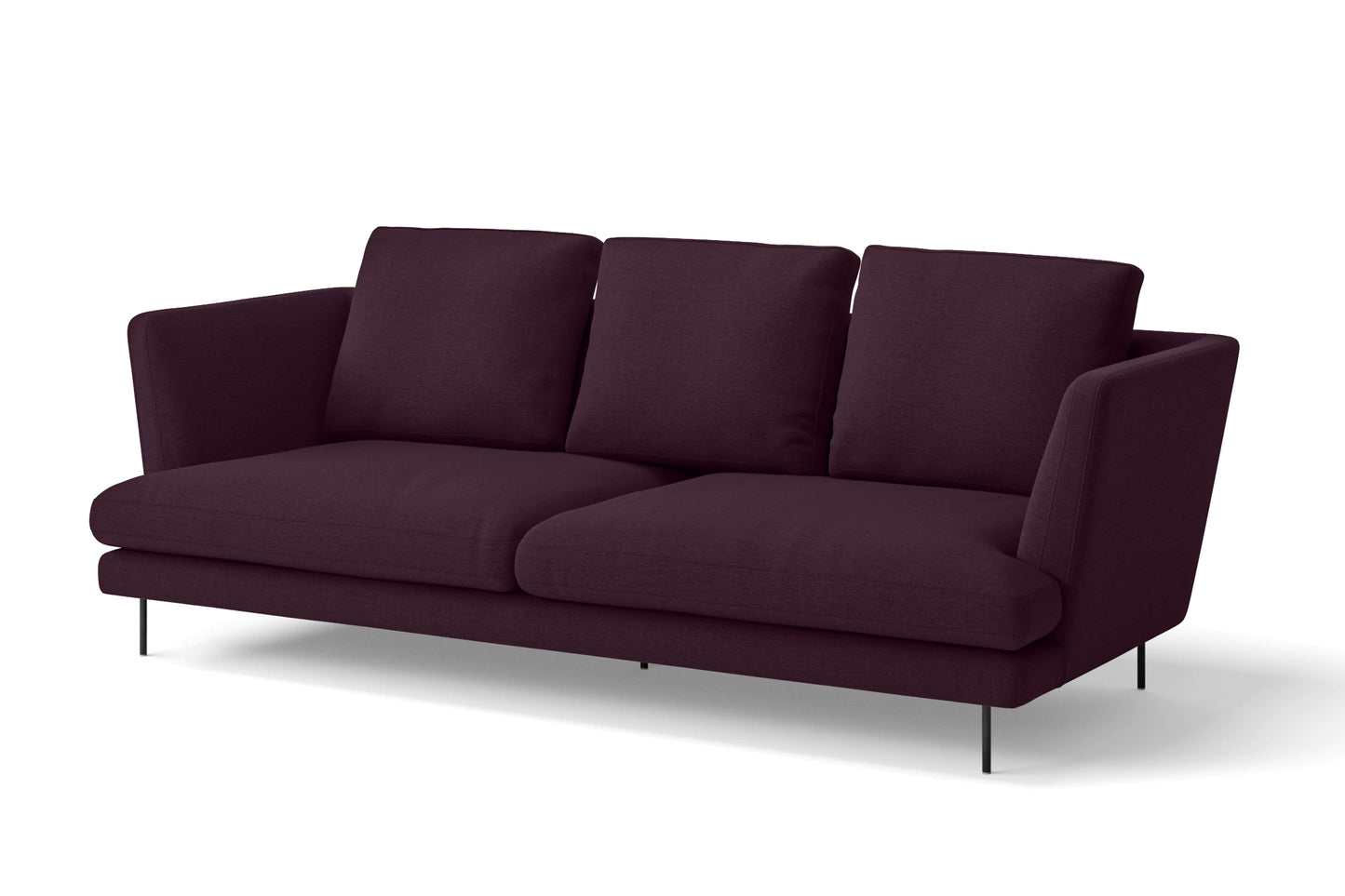 Faenza 3 Seater Sofa Purple Linen Fabric